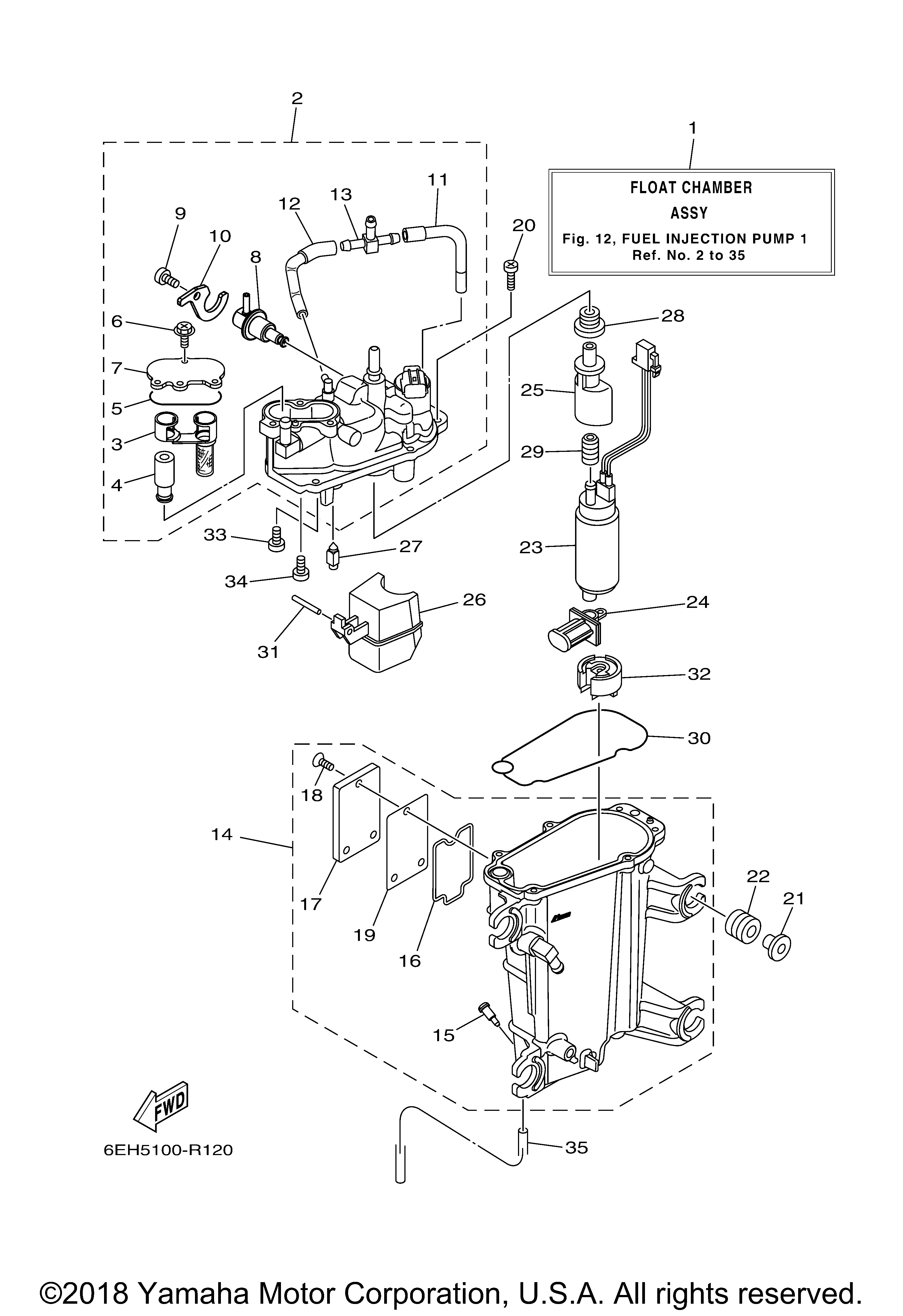 Yamaha Outboard Parts By Hp F Lb Fuel Injection Pump