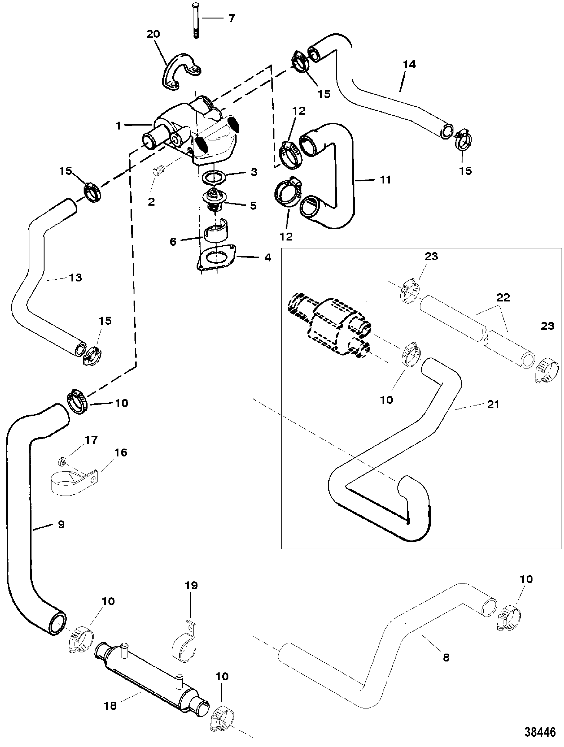 Mercury | MERCRUISER | 4.3LX (GEN II) (4 BBL.) GM 262 V-6 1996 ...