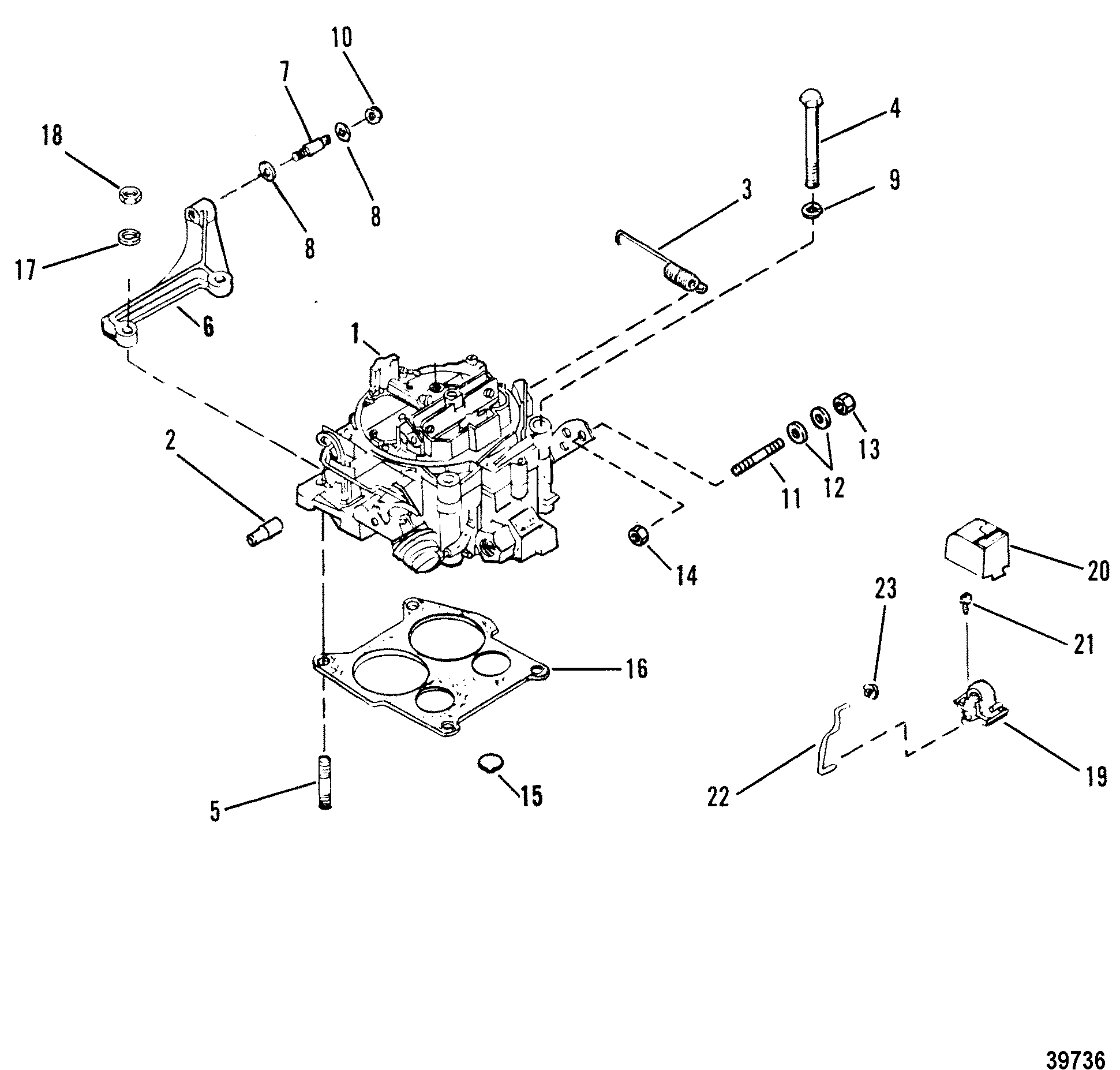 Mercury | MERCRUISER | 7.4L BRAVO GM 454 V-8 1988-1991 | 0B771113 THRU 0D603117 | CARBURETOR AND ...