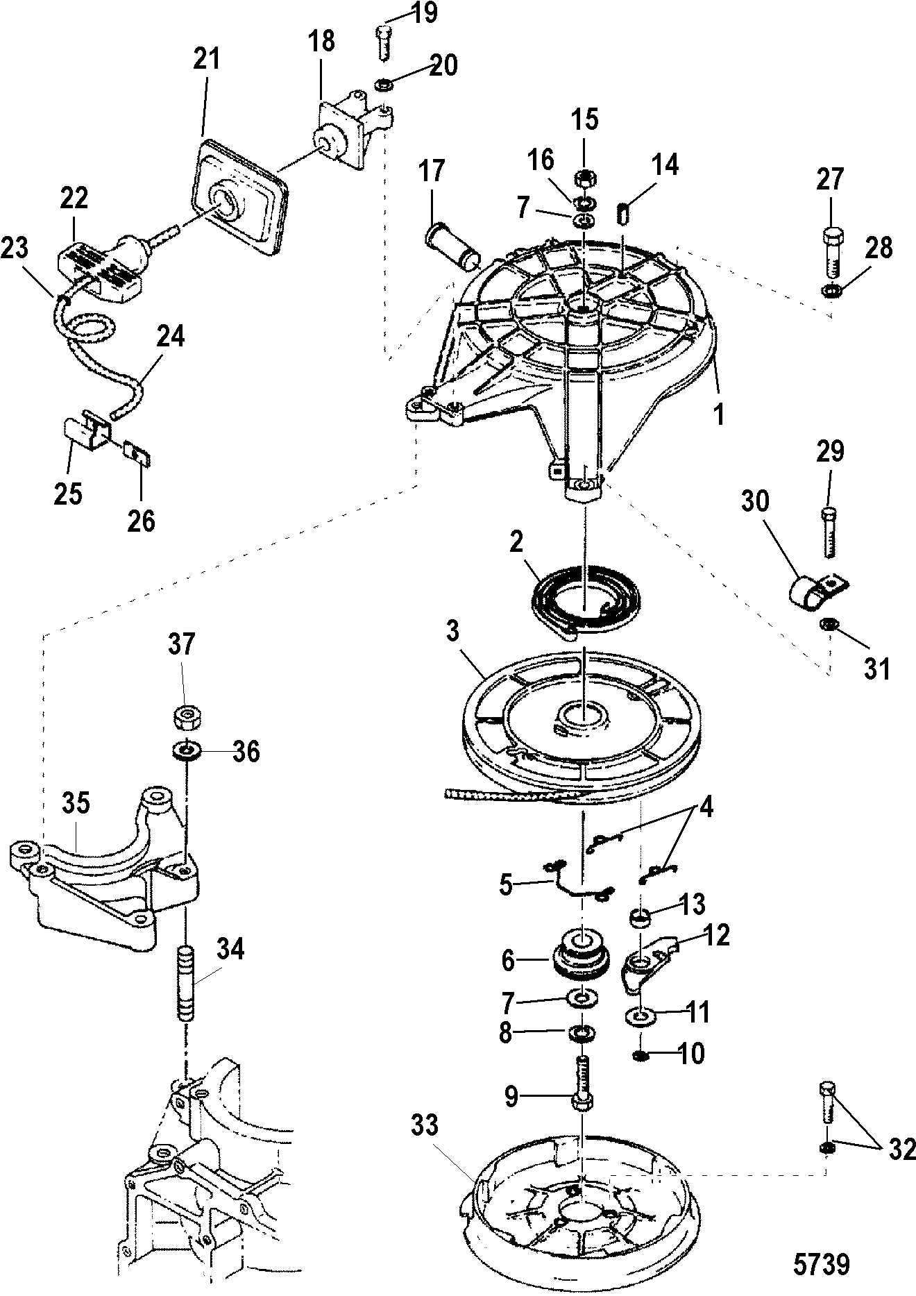 Recoil Starter - Mercury Outboard Motor Parts - Van’s Sport Center