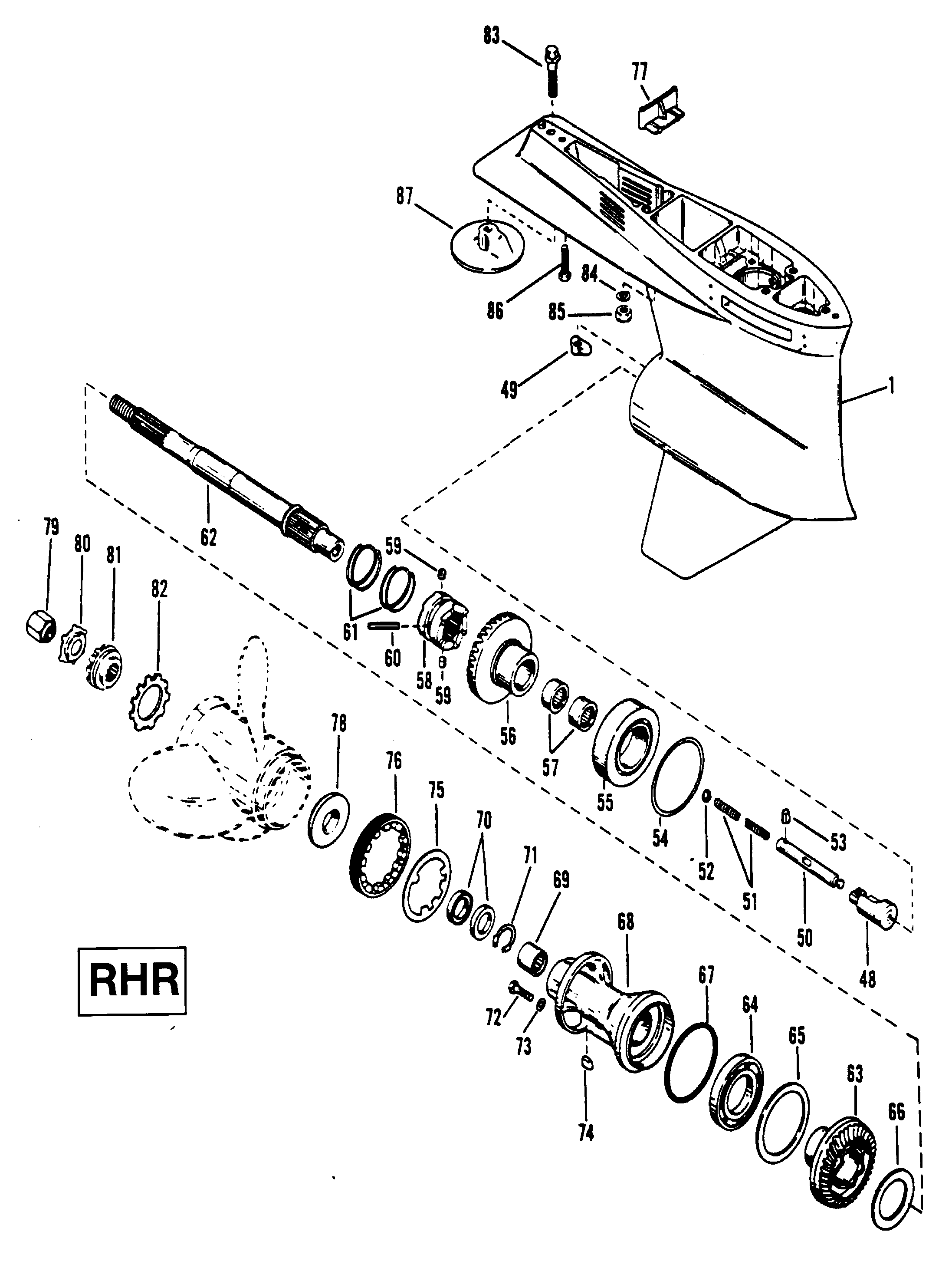 Mercury | RACE OUTBOARD | MERC/MAR 2.5L (CARB) | 0D935271 AND UP | GEAR ...