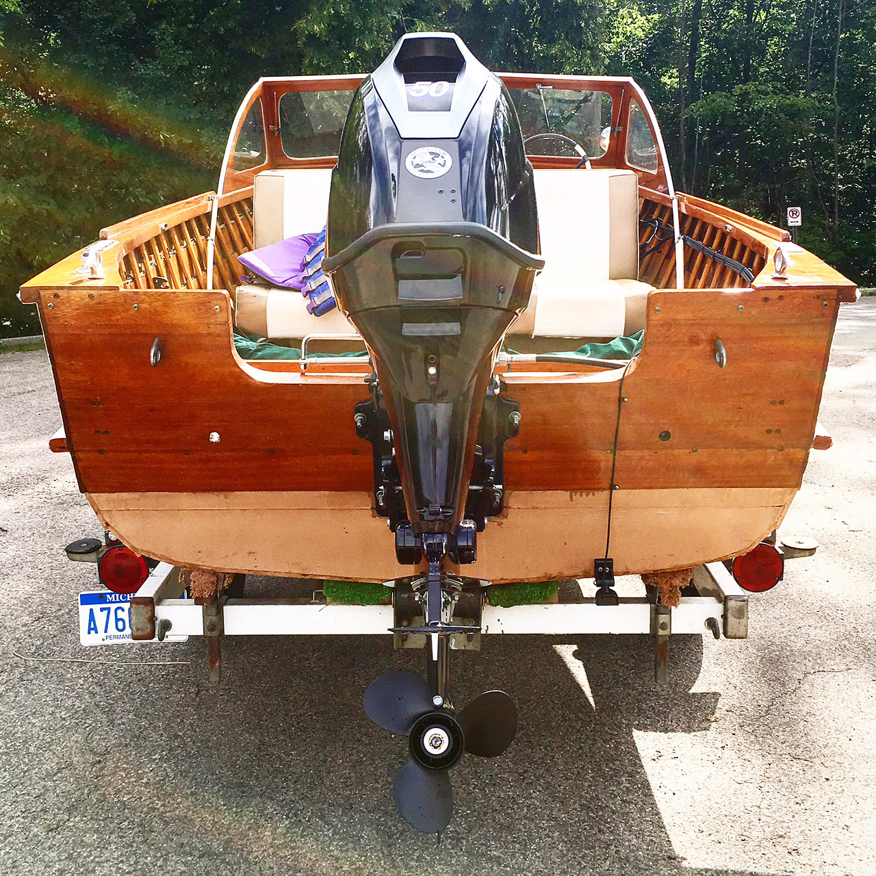 New Tohatsu Repower On Vintage Wood Boat