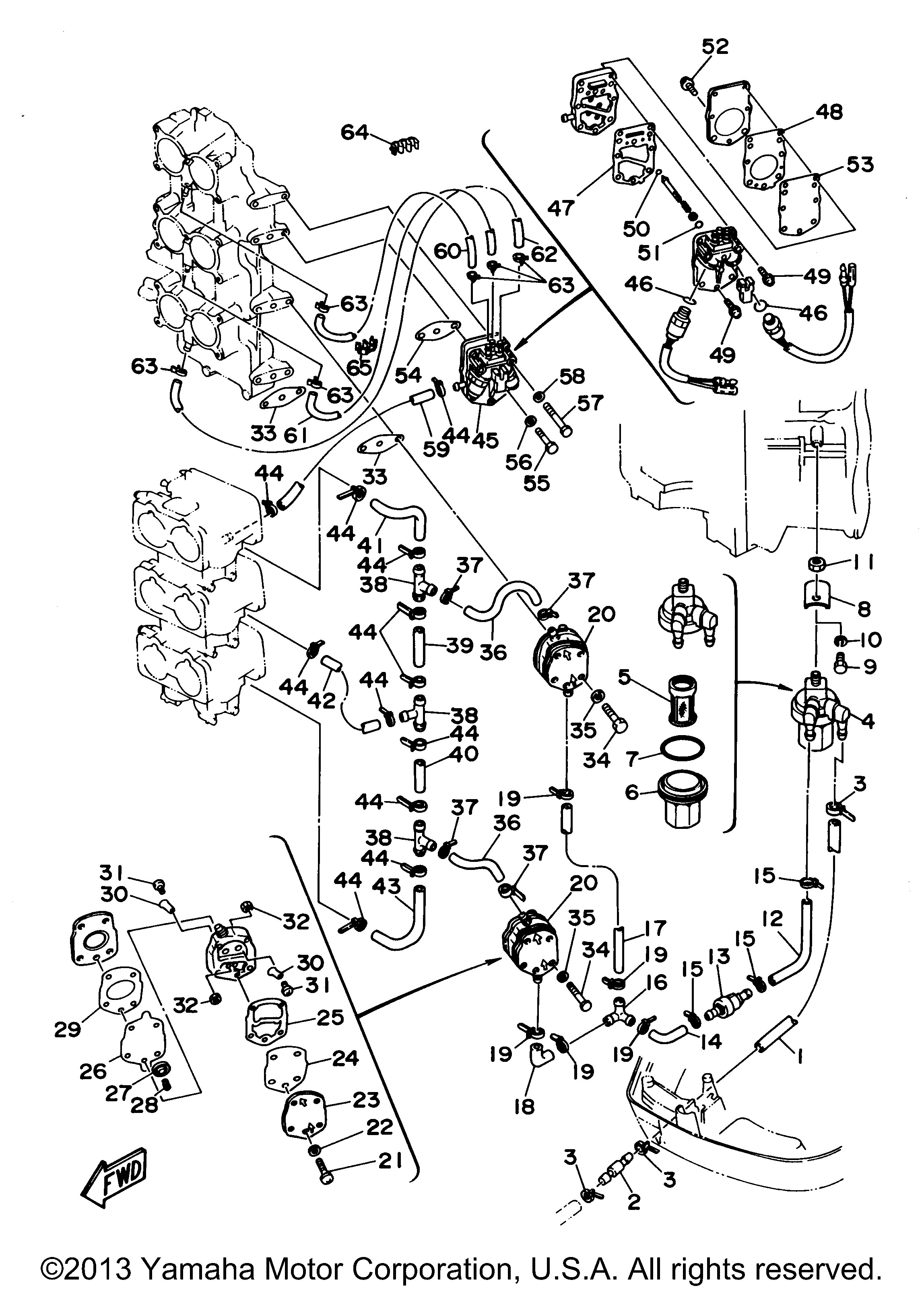 Yamaha | Outboard Parts by HP | 225 | 225TLRT | FUEL - - Van’s Sport Center