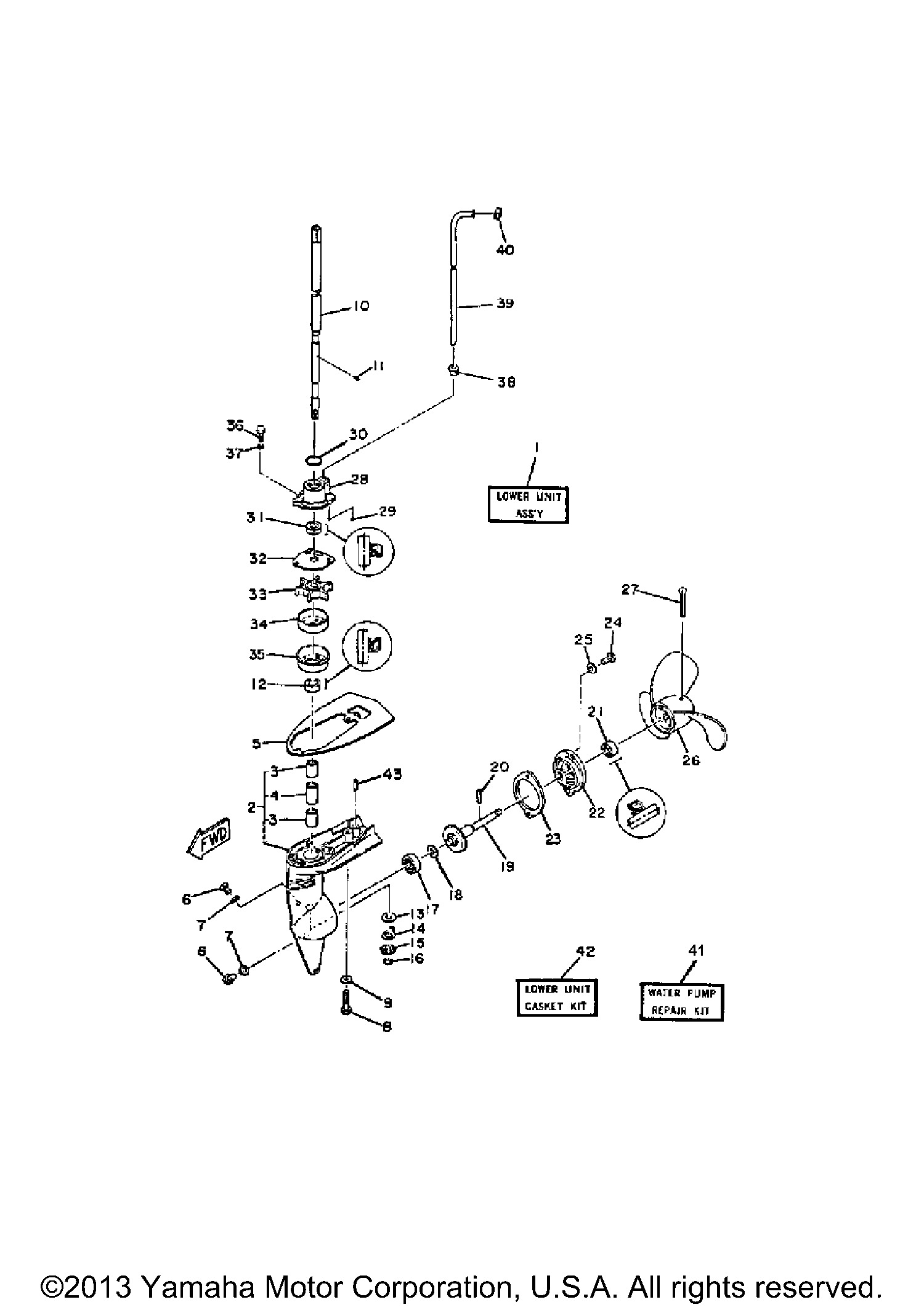 Yamaha | Outboard Parts by HP | 2 | 2SK | LOWER DRIVE - - Van's 