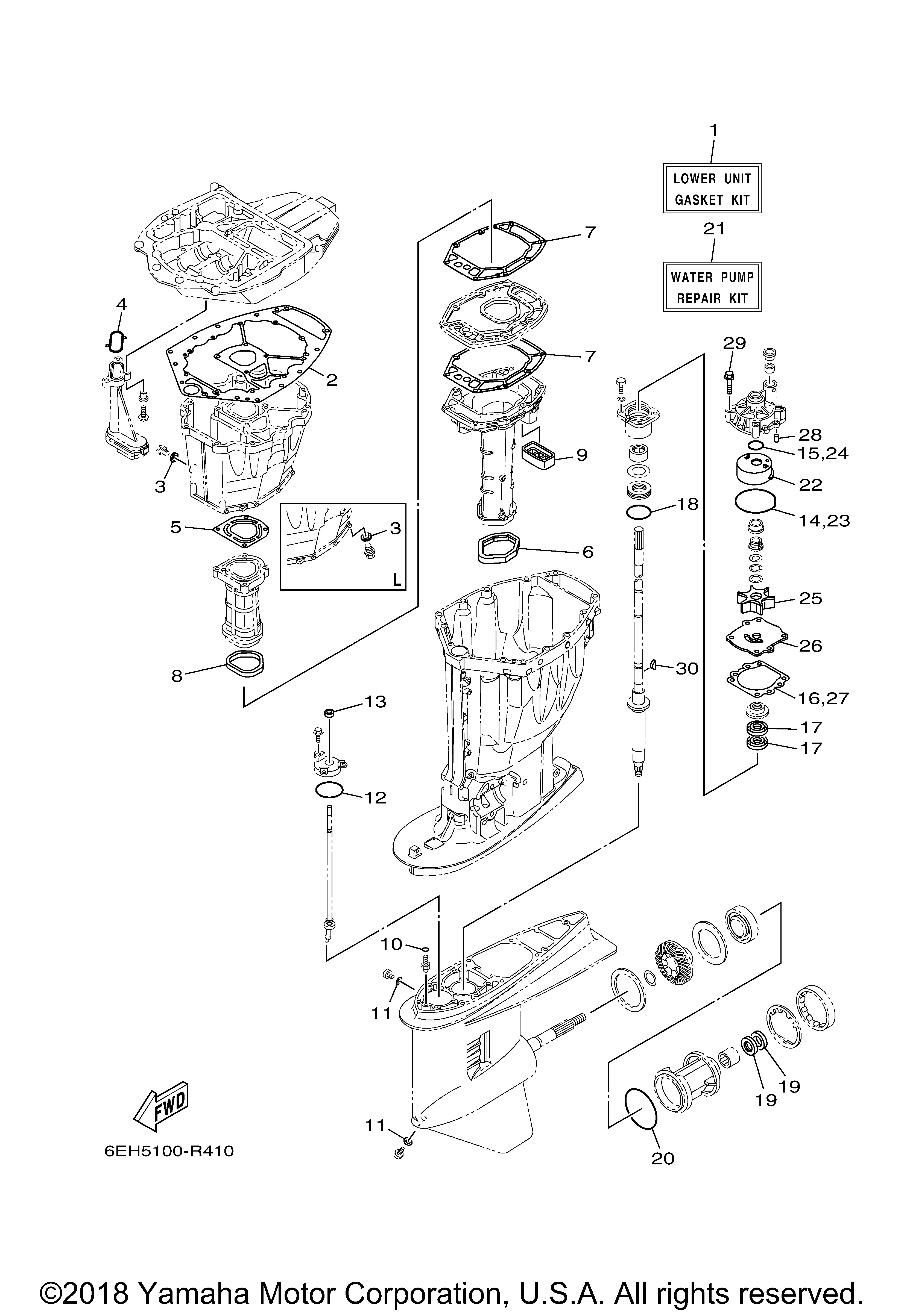 Yamaha | Outboard Parts by HP | 200 | F200XB 0118 | REPAIR KIT 2